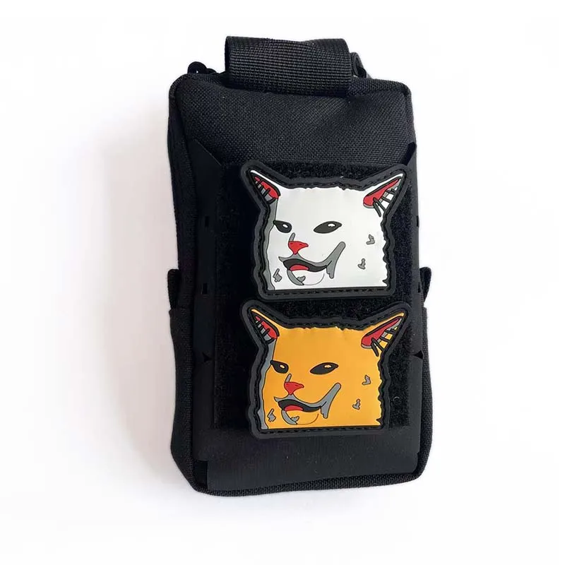 Parche táctico PVC gato con gancho – para ropa y equipamiento