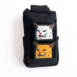 Parche táctico PVC gato con gancho – para ropa y equipamiento