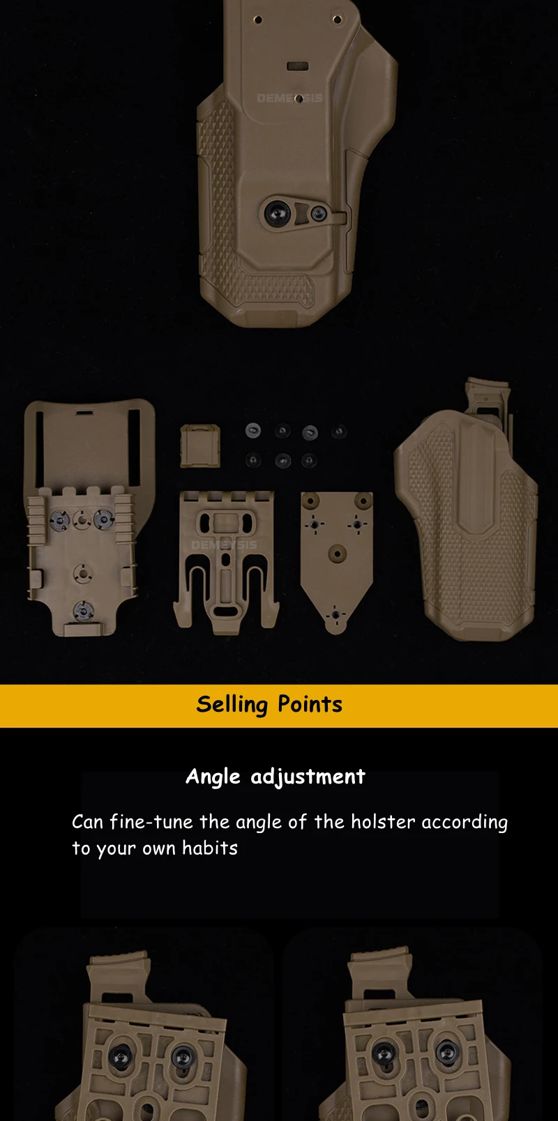 Compatibilidad con diferentes pistolas ilustrada