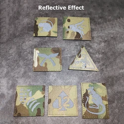 Parches reflectantes tácticos – Set camuflaje con escorpión y Pegaso