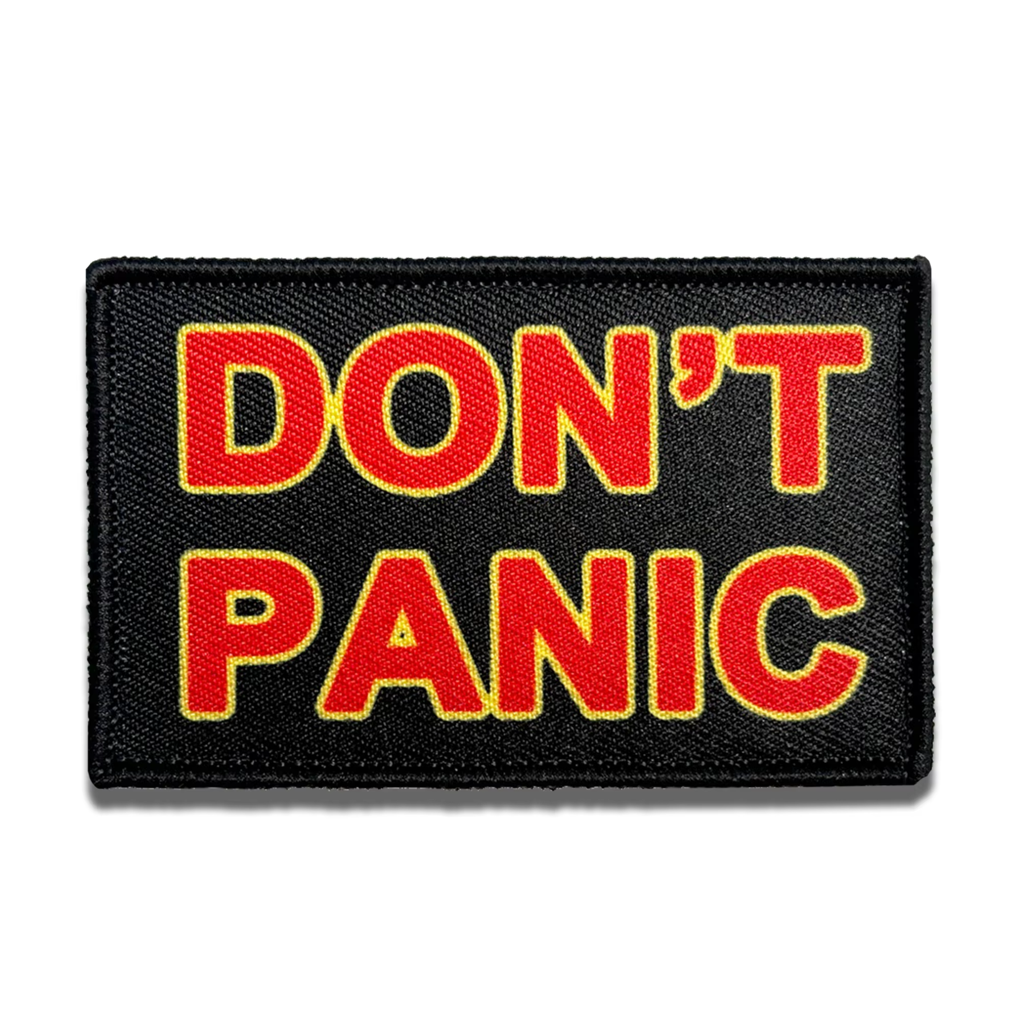 Parche bordado moral Don't Panic con cierre velcro gancho y bucle - imagen 5