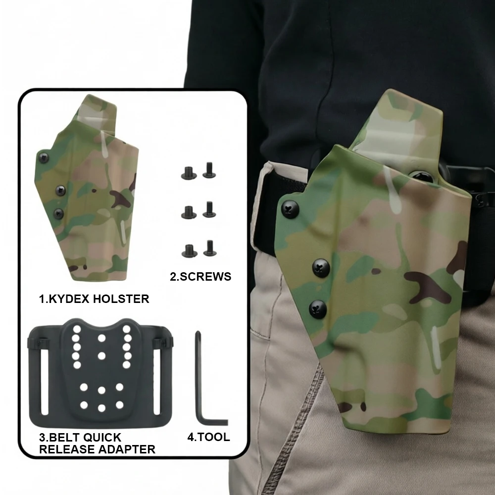 Funda táctica Kydex pistola 1911 de extracción rápida con cinturón - imagen 3