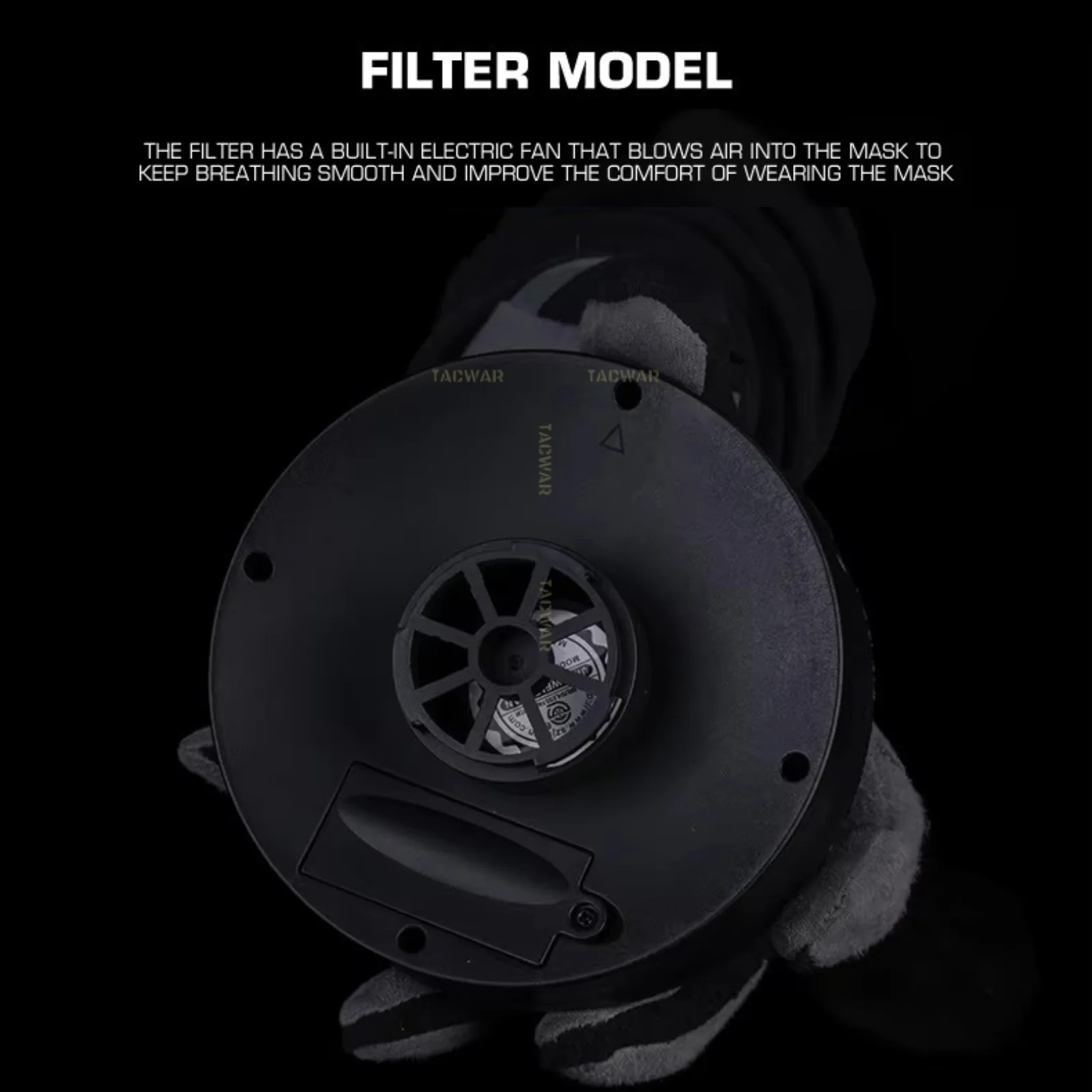 Máscara de gas airsoft FM-53 simulada con micrófono y ventilación - imagen 2