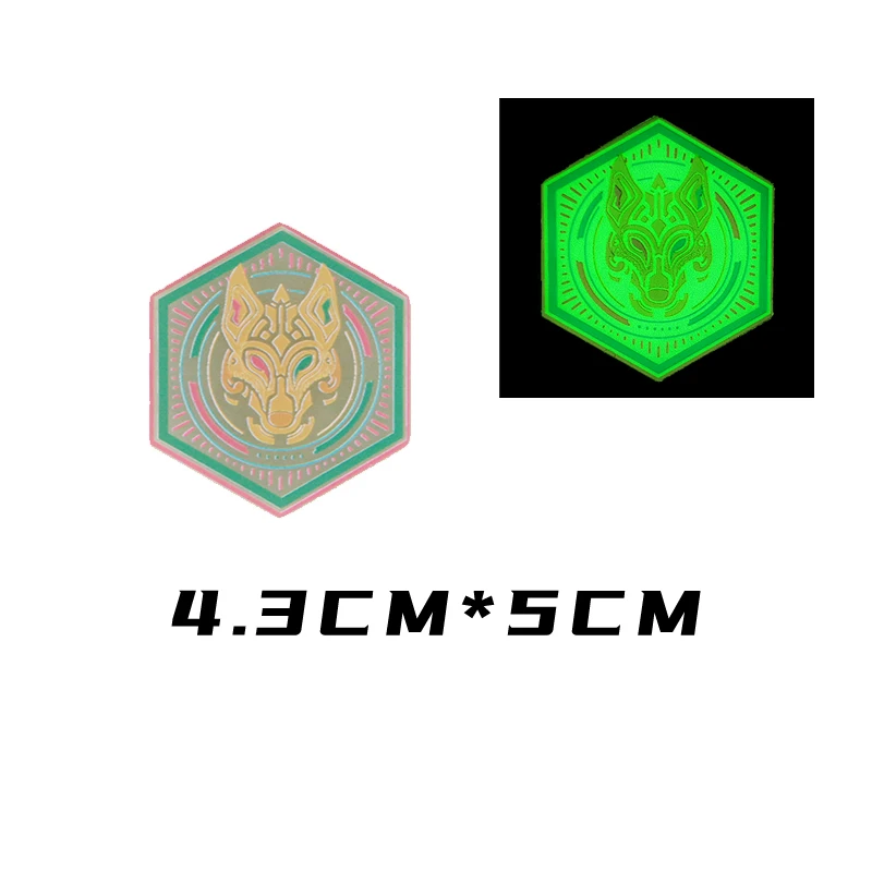 Parche táctico luminoso Tigre y Lobo – Hexagonal UV - imagen 5
