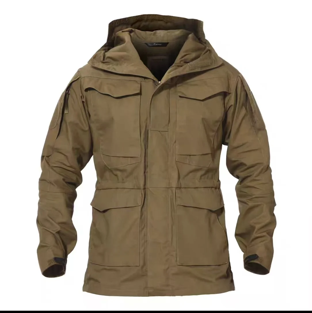 Bolsillos multifuncionales gabardina táctica
