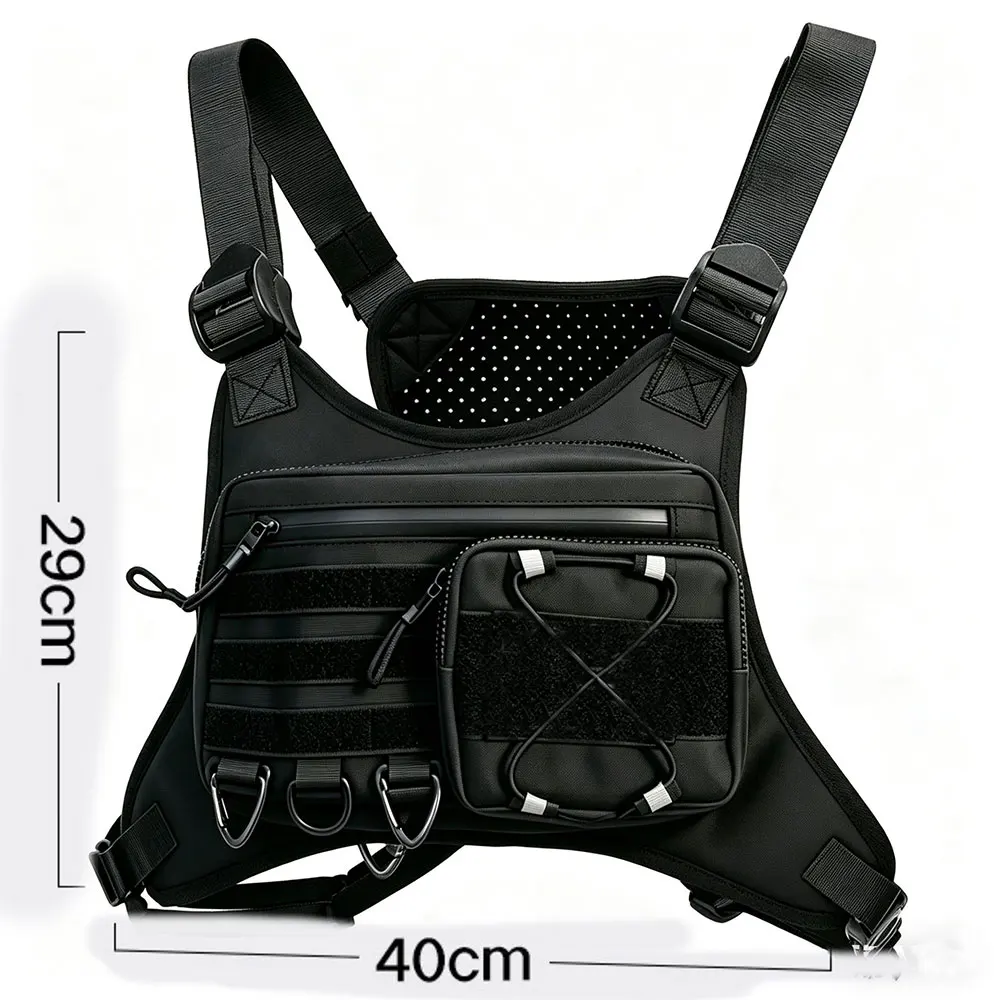 Bolsa táctica de pecho MOLLE con funda de pistola desmontable - imagen 3