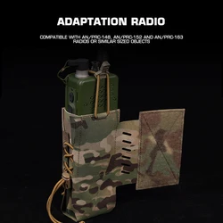 Bolsa de radio táctica para walkie-talkie – Chest Rig Airsoft lateral