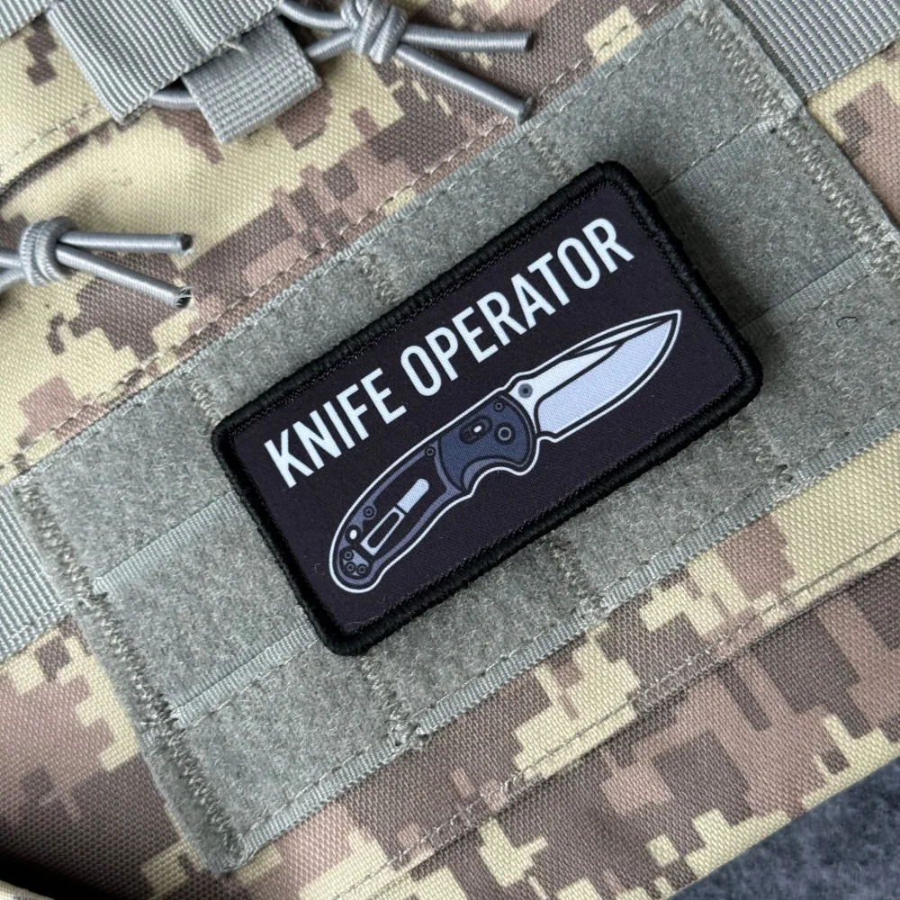 Parche táctico de navaja Operador EDC con velcro - imagen 5