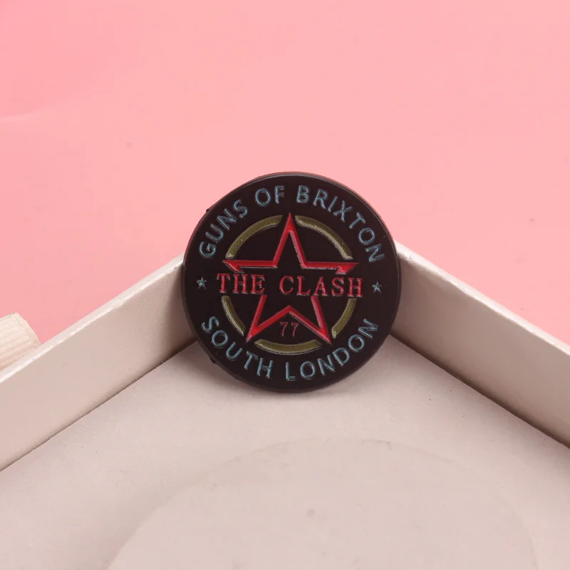 Pin esmaltado Vintage The Clash Guns of Brixton, broche rock - imagen 5