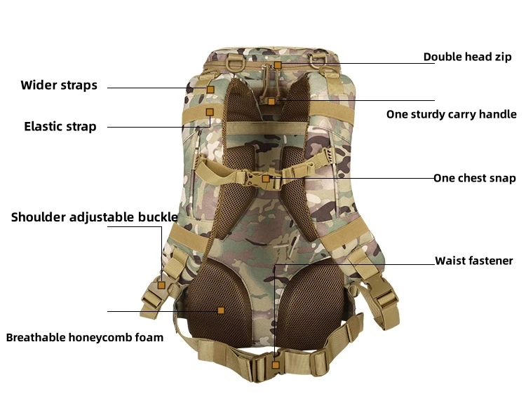 Mochila en uso durante senderismo