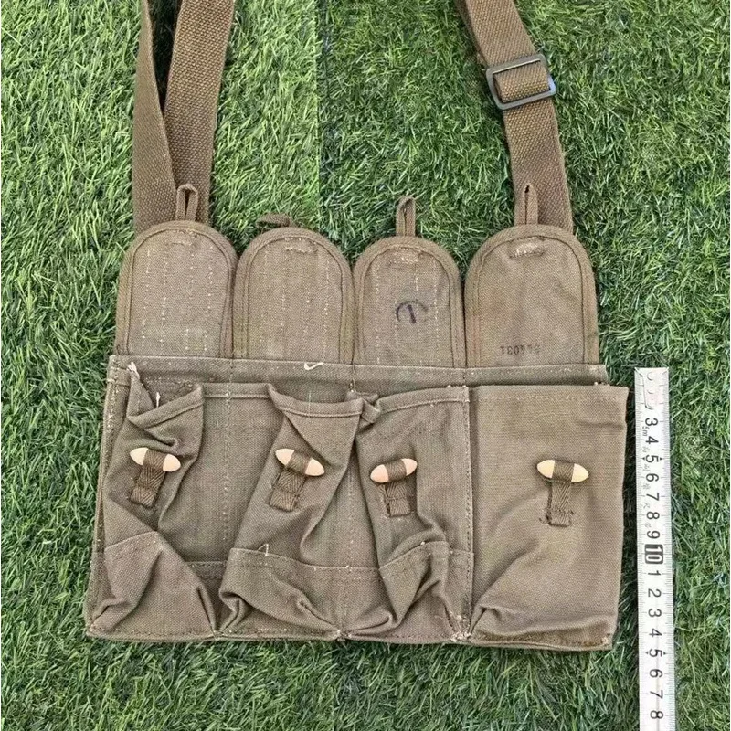 Aparejo táctico Tipo 79 de pecho en lona portacargadores subfusil - imagen 5