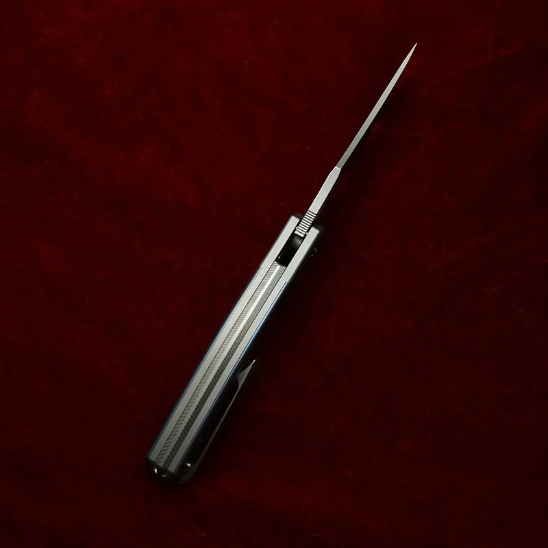 LEMIFSHE F05 cuchillo plegable EDC de mango titanio M390