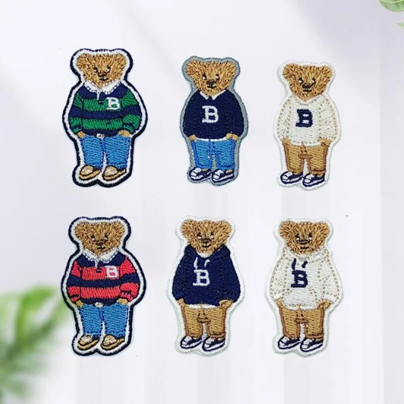 Parche bordado oso lindo para suéter - planchar o coser - imagen 2