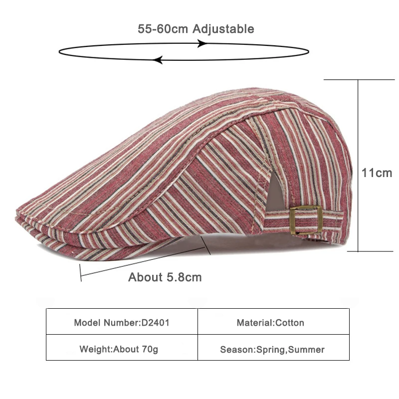 Gorra newsboy estilo Gatsby con visera y diseño espiga beige-verde - imagen 2