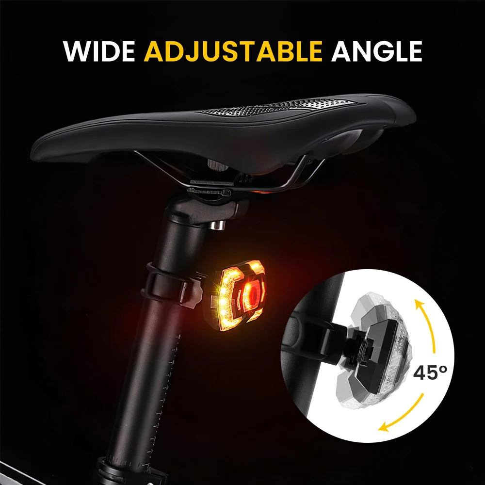 Luz LED para casco impermeable recargable USB con aviso de seguridad