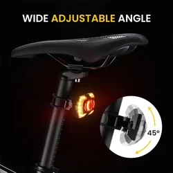 Luz LED para casco impermeable recargable USB con aviso de seguridad