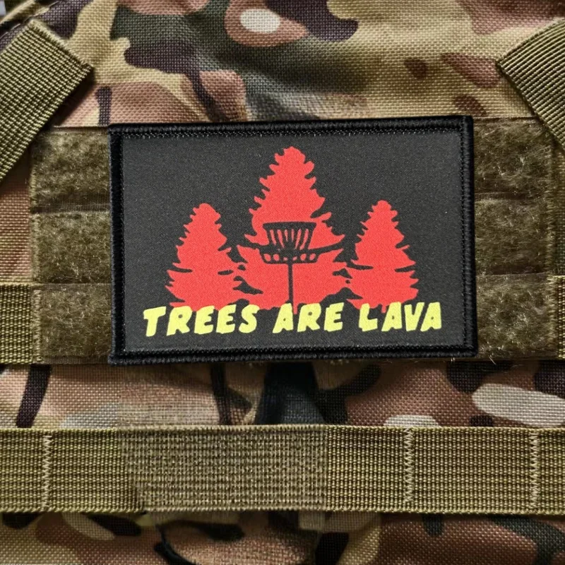 Parche táctico bordado Are Lava árboles – para molle y brazalete - imagen 2