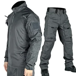 Conjunto táctico hombre camuflaje secado rápido para exteriores
