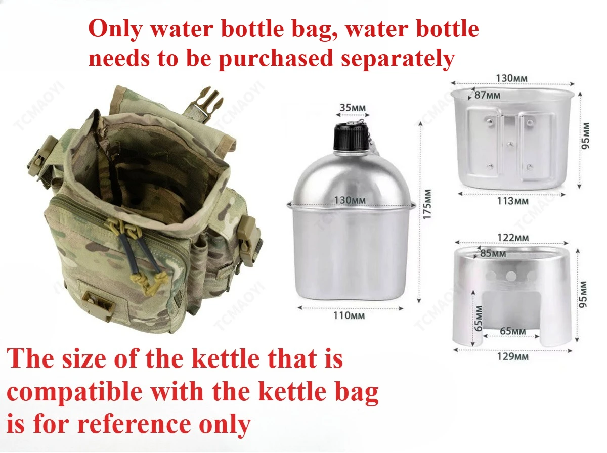 Riñonera MOLLE táctica para accesorios y botella de agua - imagen 4