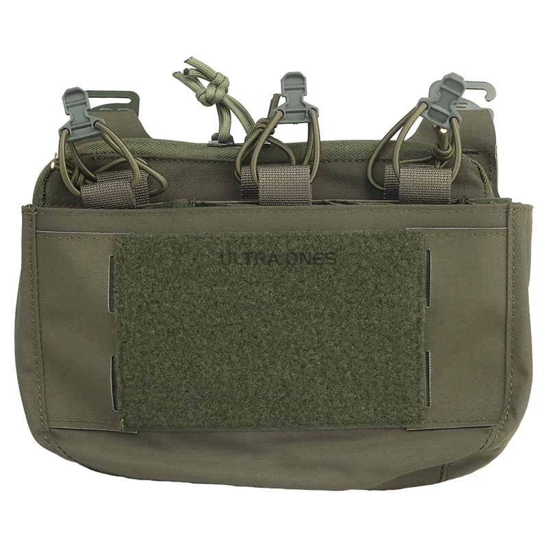 Chaleco táctico portaplacas con bolsillo frontal y bolsa colgante - imagen 2
