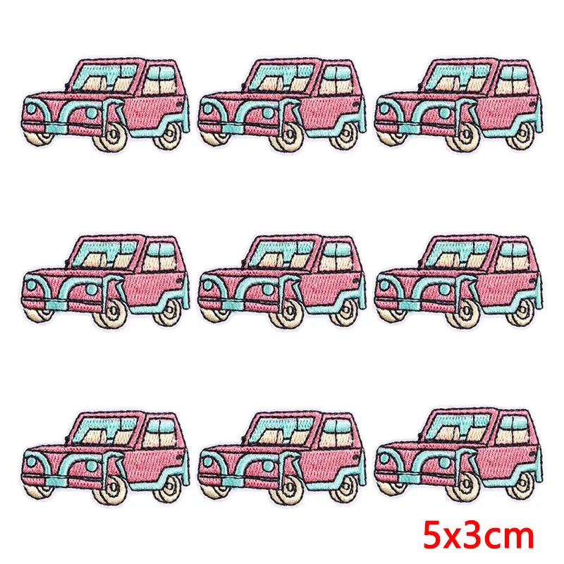 Parche bordado termoactivable coche arcoíris morado – Estilo táctico - imagen 4
