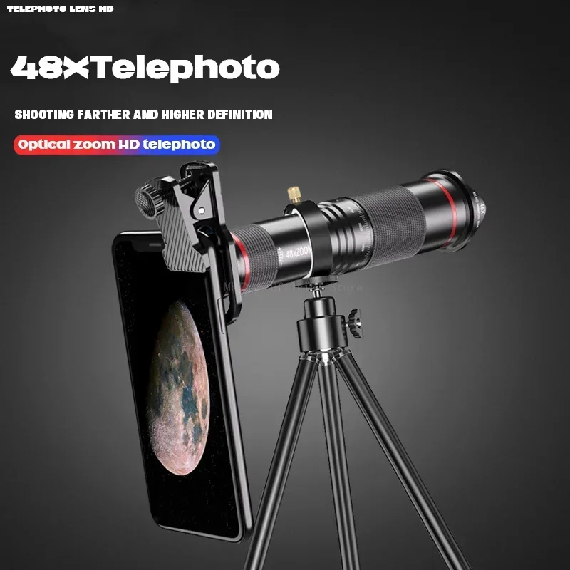 Lente monocular para móvil con zoom teleobjetivo HD, camping y aves - imagen 3