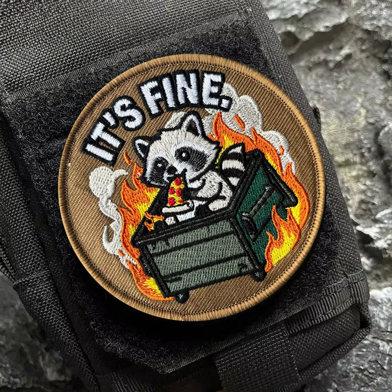 Parche velcro gancho y bucle mapache con guante – It's Fine - imagen 5