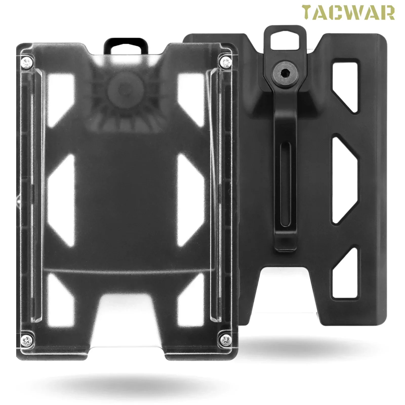Soporte de identificación T4 táctico con clip metálico para mochila