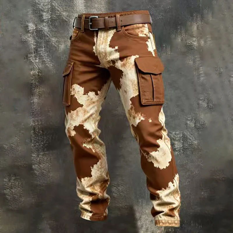 Pantalones de trabajo rectos tácticos con múltiples bolsillos - imagen 2