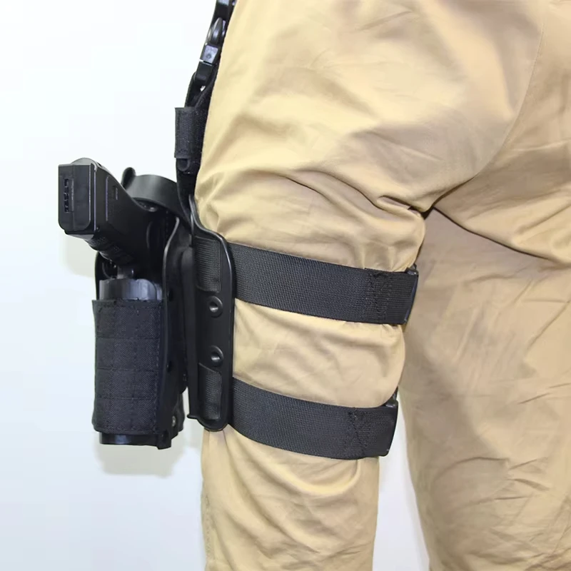 Funda táctica pistola airsoft G17 en plataforma de pierna ambidiestra - imagen 5