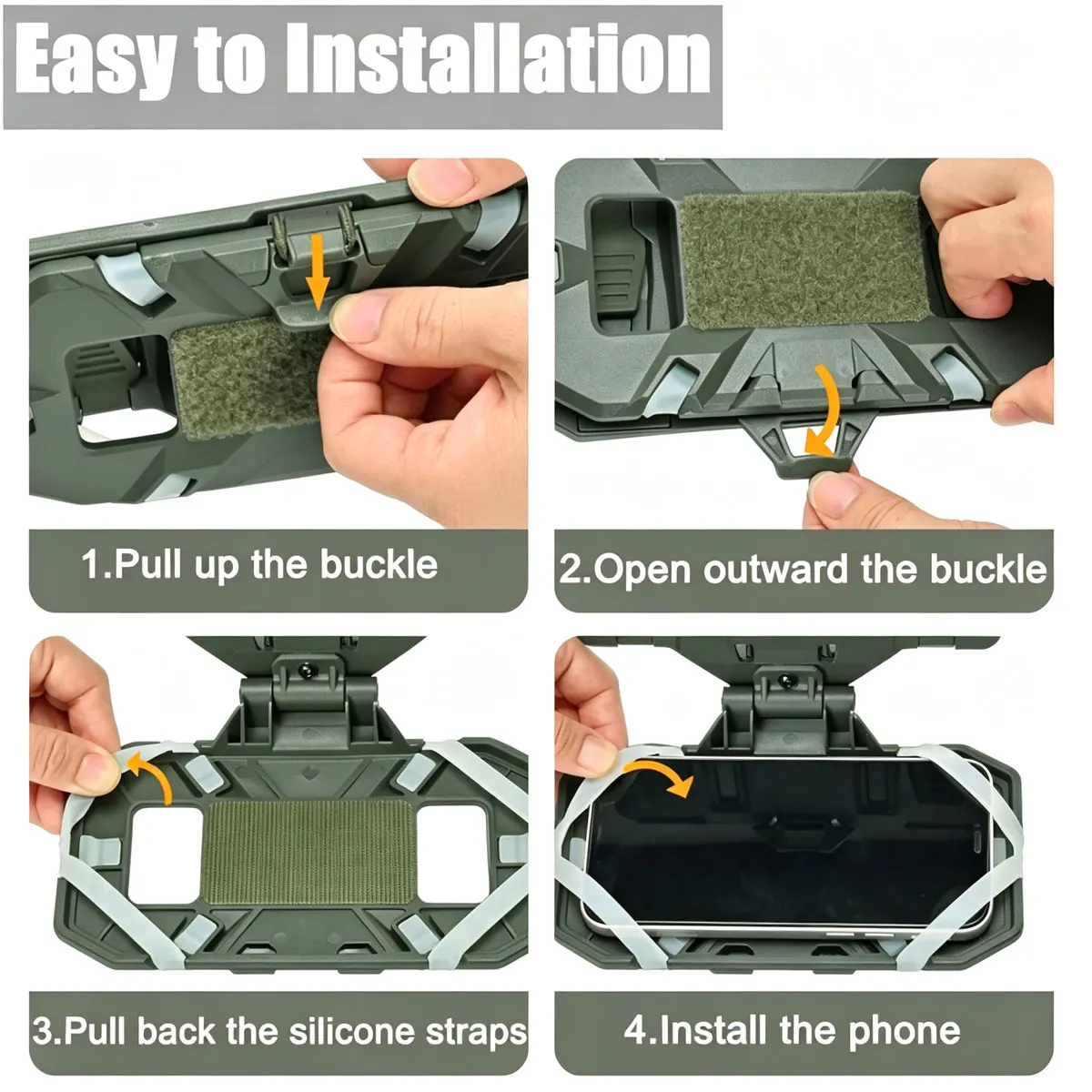 Panel de navegación táctico MOLLE plegable para móvil en chaleco - imagen 3