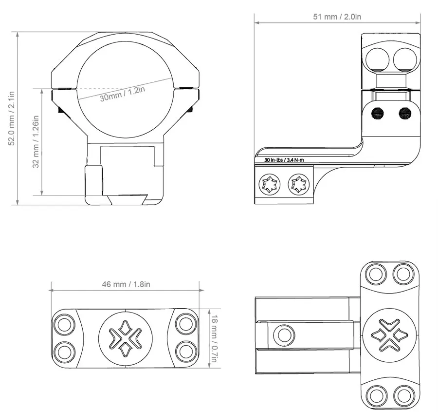 Montaje en rifle con visor Vector Optics