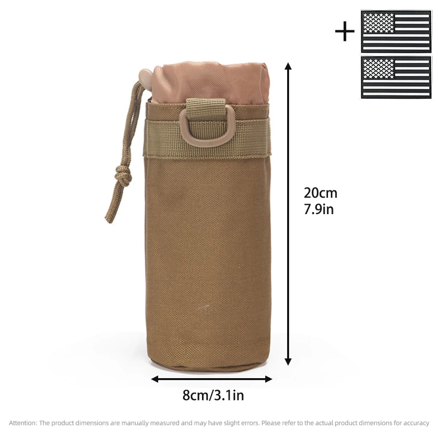 Funda MOLLE para botella de agua ciclismo y montaña con cordón - imagen 3