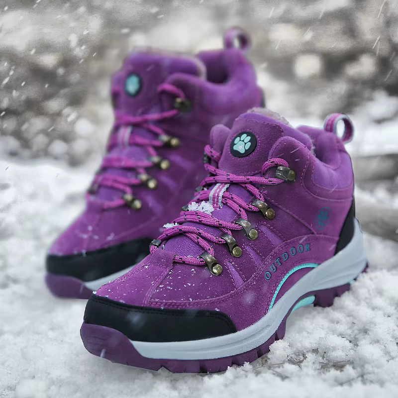 HIKEUP Botines impermeables de cuero genuino senderismo transpirable - imagen 4
