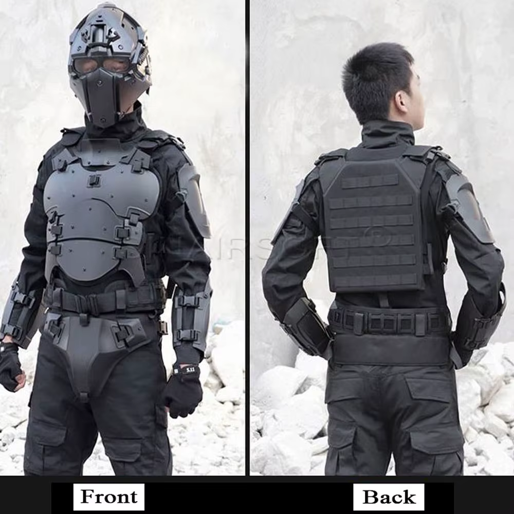 Traje armadura táctica ajustable protección pecho para caza paintball - imagen 3