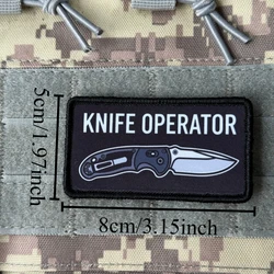 Parche táctico de navaja Operador EDC con velcro