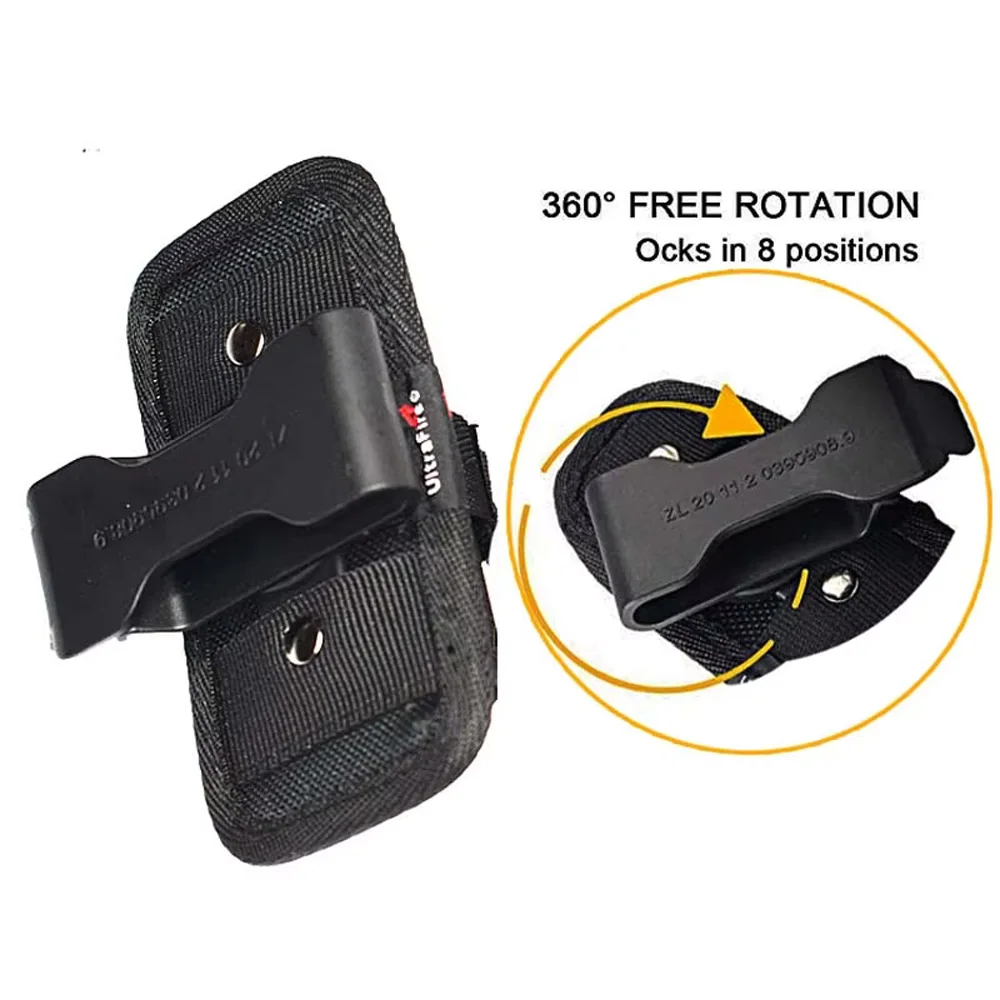 Funda táctica porta linterna MOLLE giratoria nylon con clip cintura - imagen 4