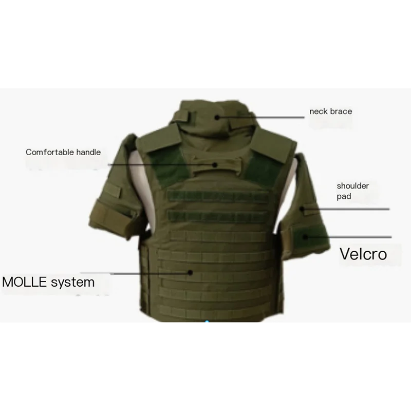 Vista frontal con cobertura del torso y hombros