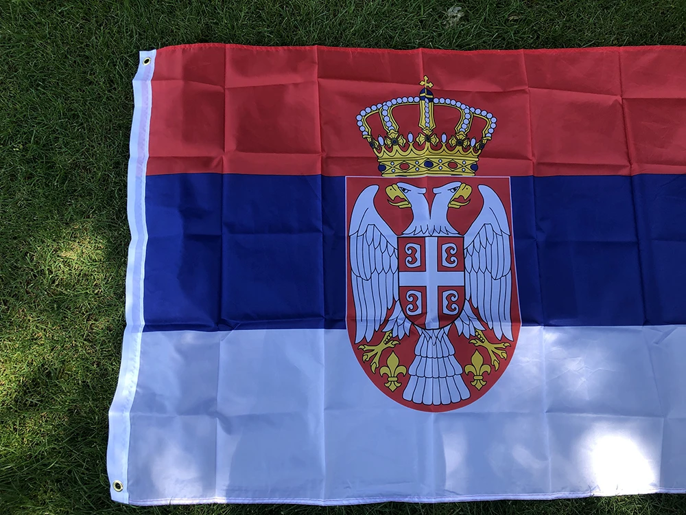 Bandera de Serbia Sky poliéster premium - imagen 3