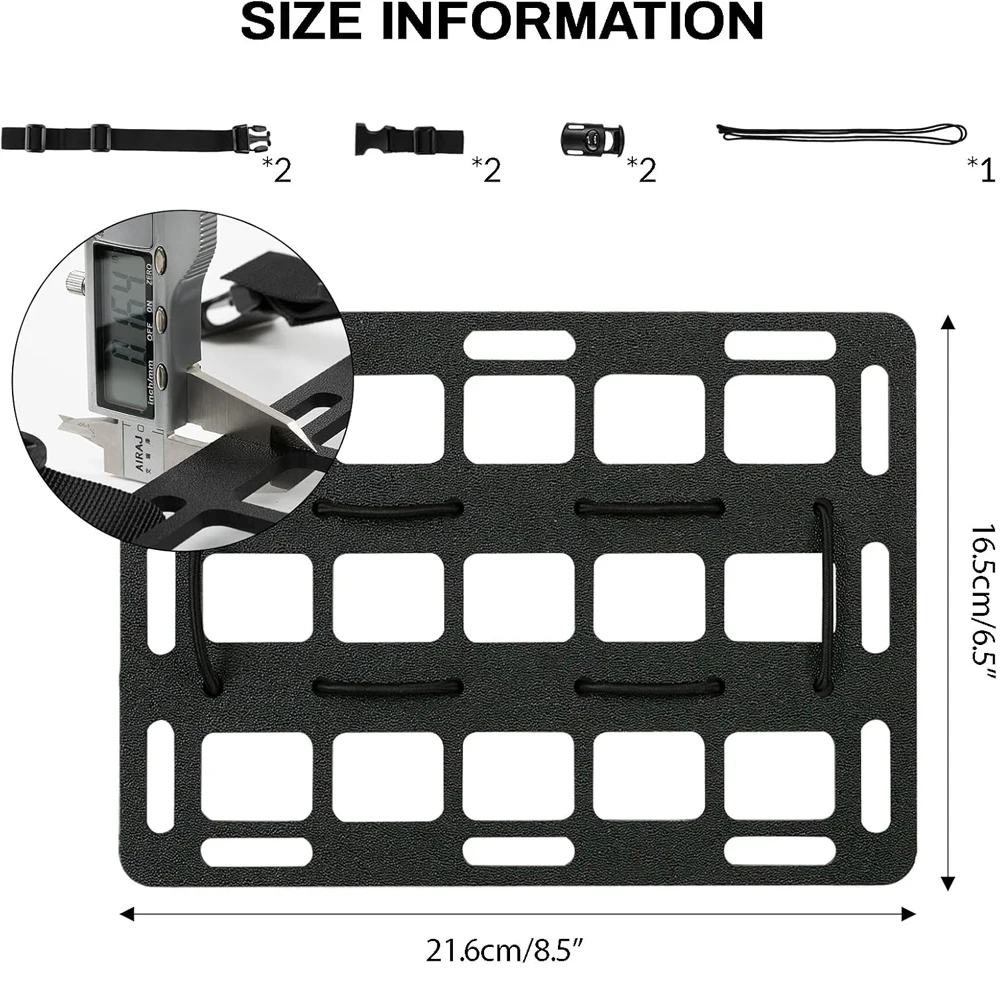Paneles MOLLE rígidos para organizador respaldo de asiento - imagen 5