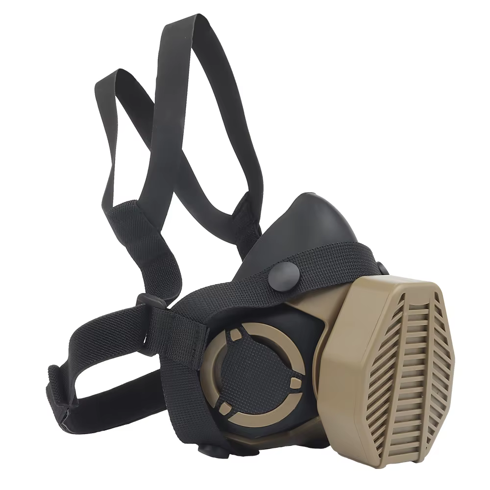 Respirador táctico media cara reutilizable – Airsoft, paintball - imagen 4