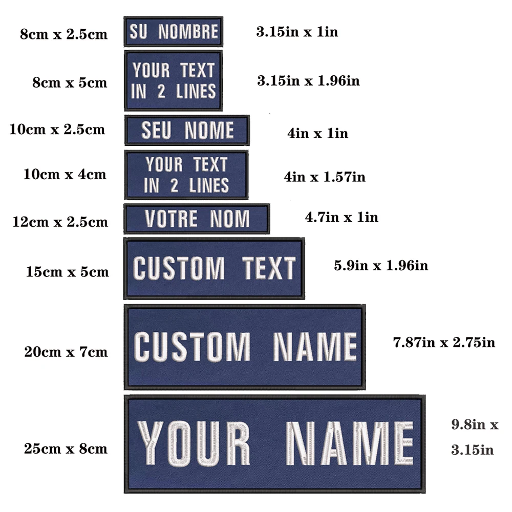 Parche táctico nombre personalizado velcro MOLLE azul oscuro - imagen 4