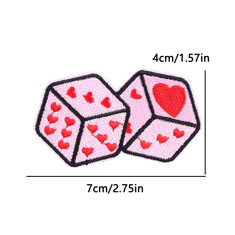 Parche termoadhesivo corazones rosa con encaje, lazo y bola disco - imagen 5