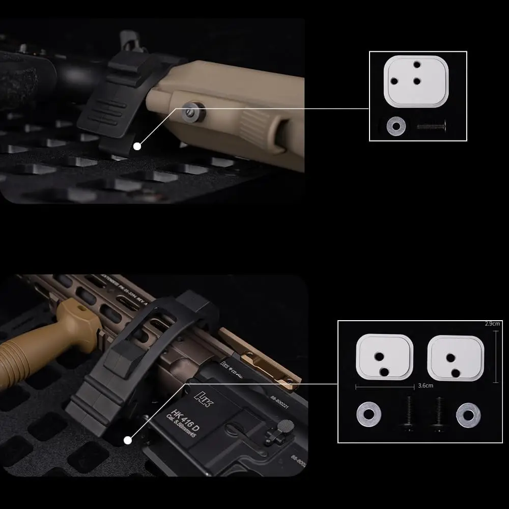 Organizador panel táctico MOLLE con adaptador QLS para funda pistola - imagen 2