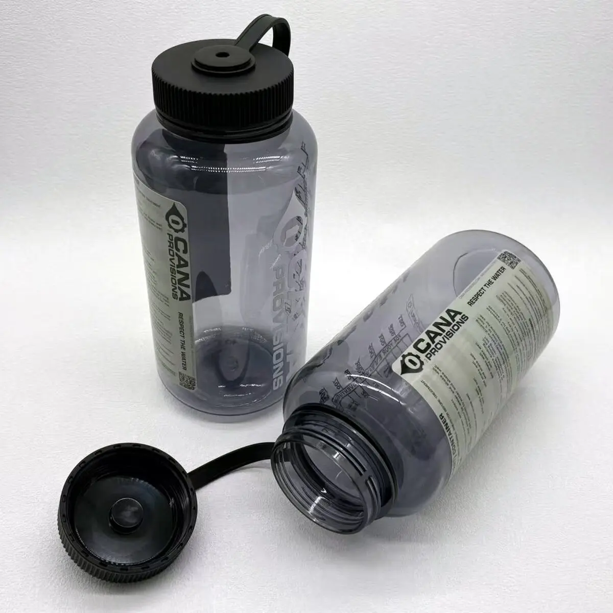 Botella de agua deportiva de boca ancha con nivel visible - imagen 2