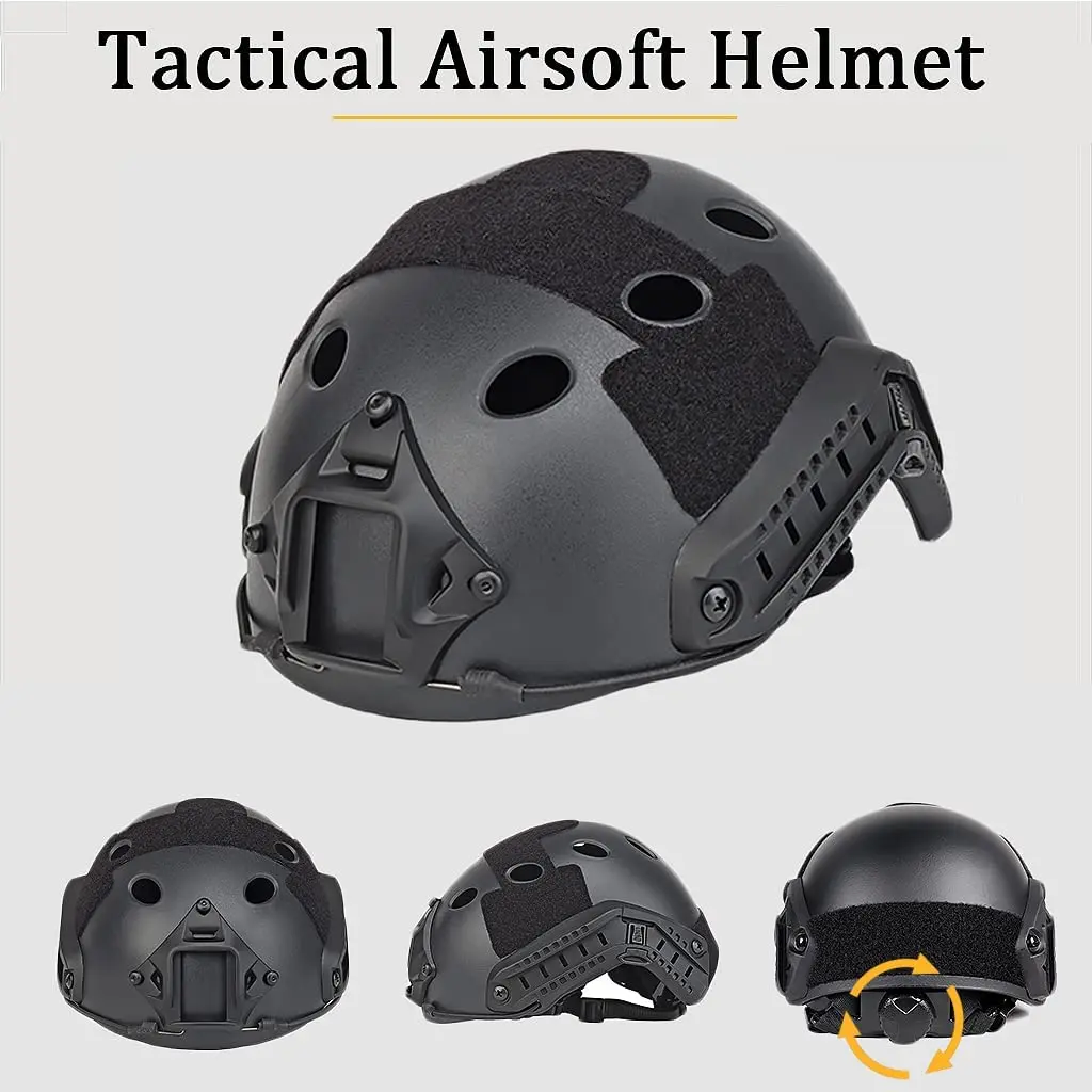 Casco táctico MOLLE con máscara y funda – Set para Paintball/Airsoft - imagen 2