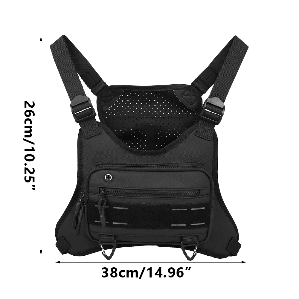 Bolsa táctica de pecho MOLLE con funda de pistola desmontable - imagen 2
