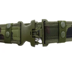 Cinturón táctico ajustable de lona robusta con soporte lumbar