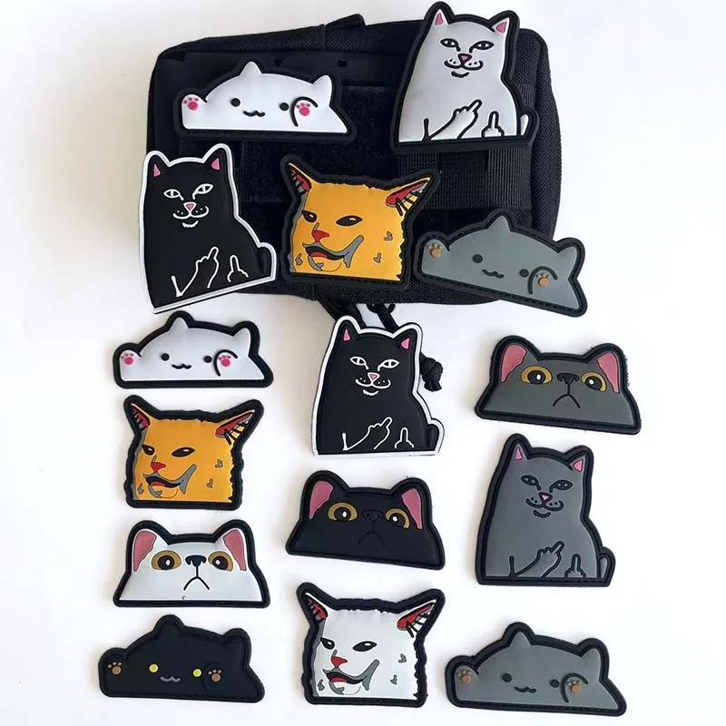 Parche táctico PVC gato con gancho – para ropa y equipamiento - imagen 4