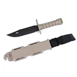 Cuchillo de entrenamiento de goma con funda y hoja fija